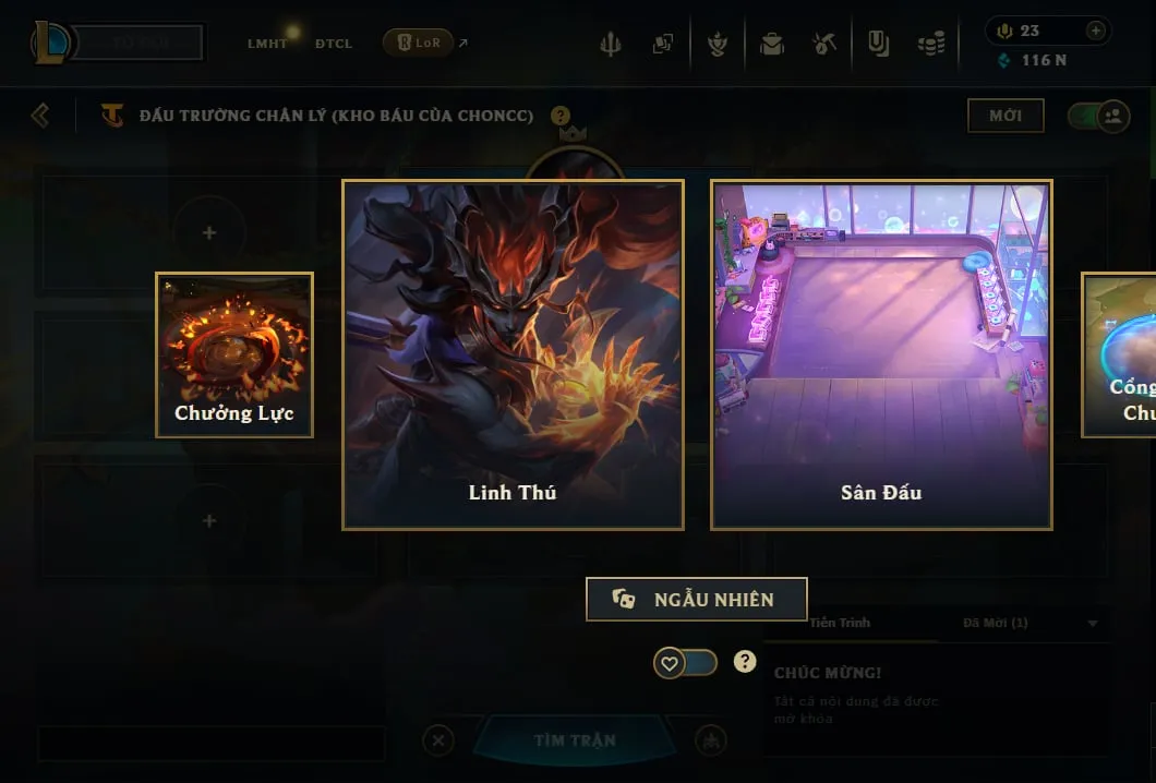 Mua acc ACC ĐẤU TRƯỜNG CHÂN LÝ TỰ CHỌN mã số #111 giá rẻ